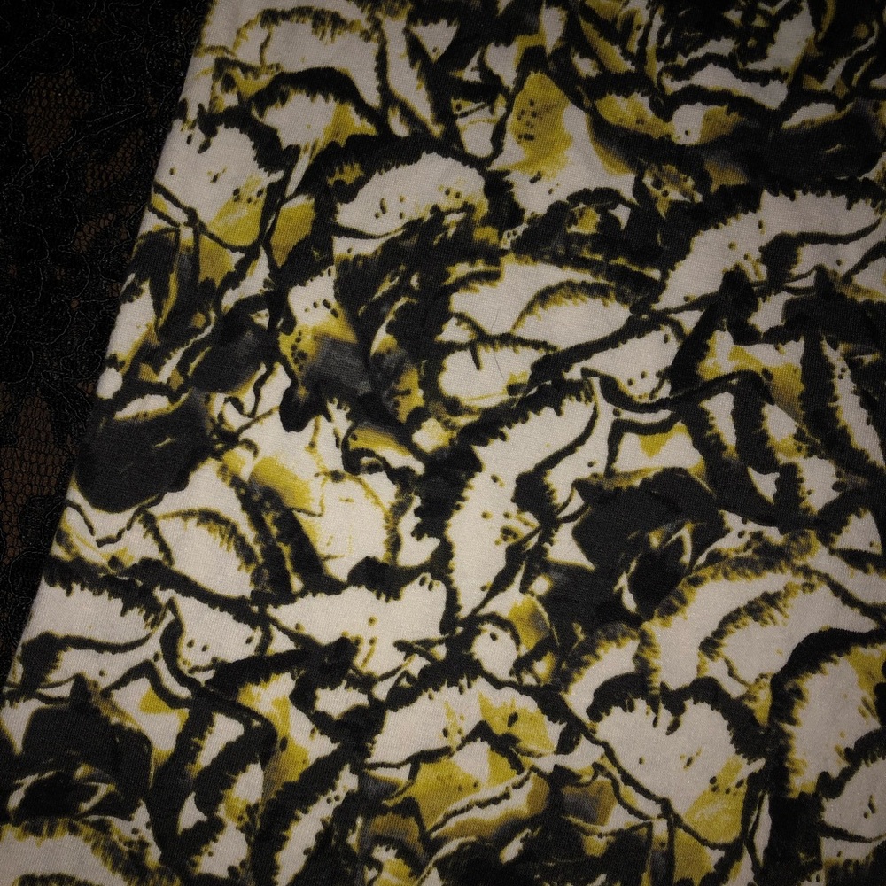 NWT Massimo Long tank stretchy black yellow white